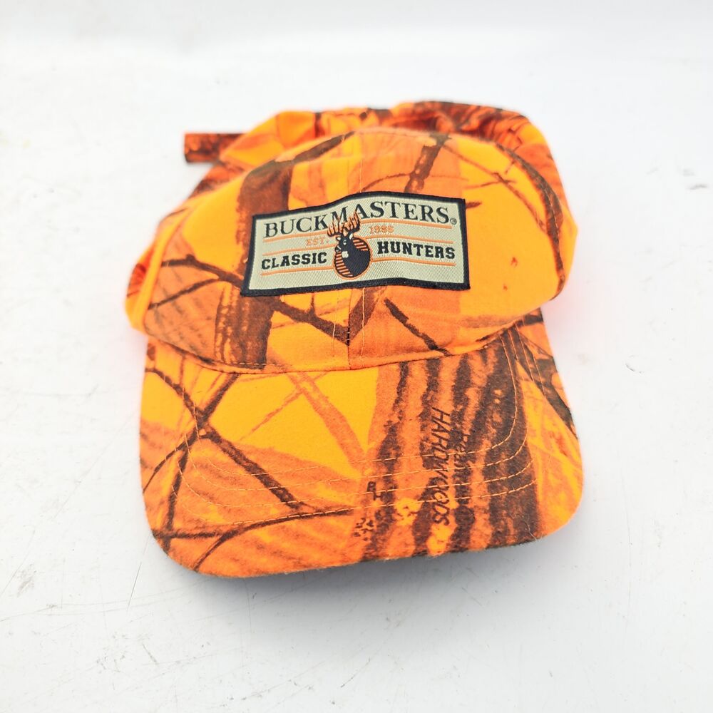 Buck Hunters Classic Hunters Baseball Cap Orange Camouflage
